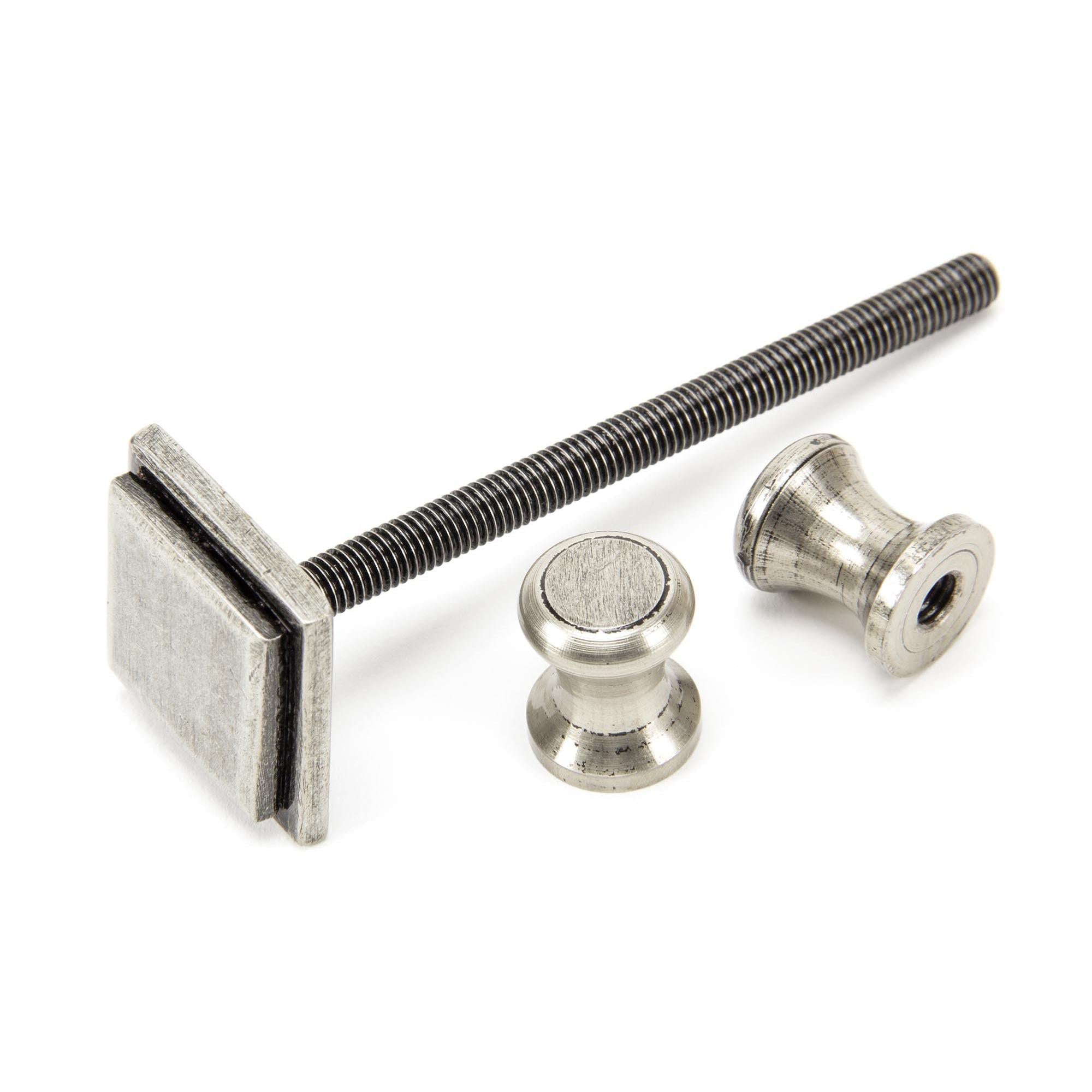 Pewter Slimline Art Deco Door Knocker | From The Anvil - Bolt-Through Door Knockers - From The Anvil - Yester Home