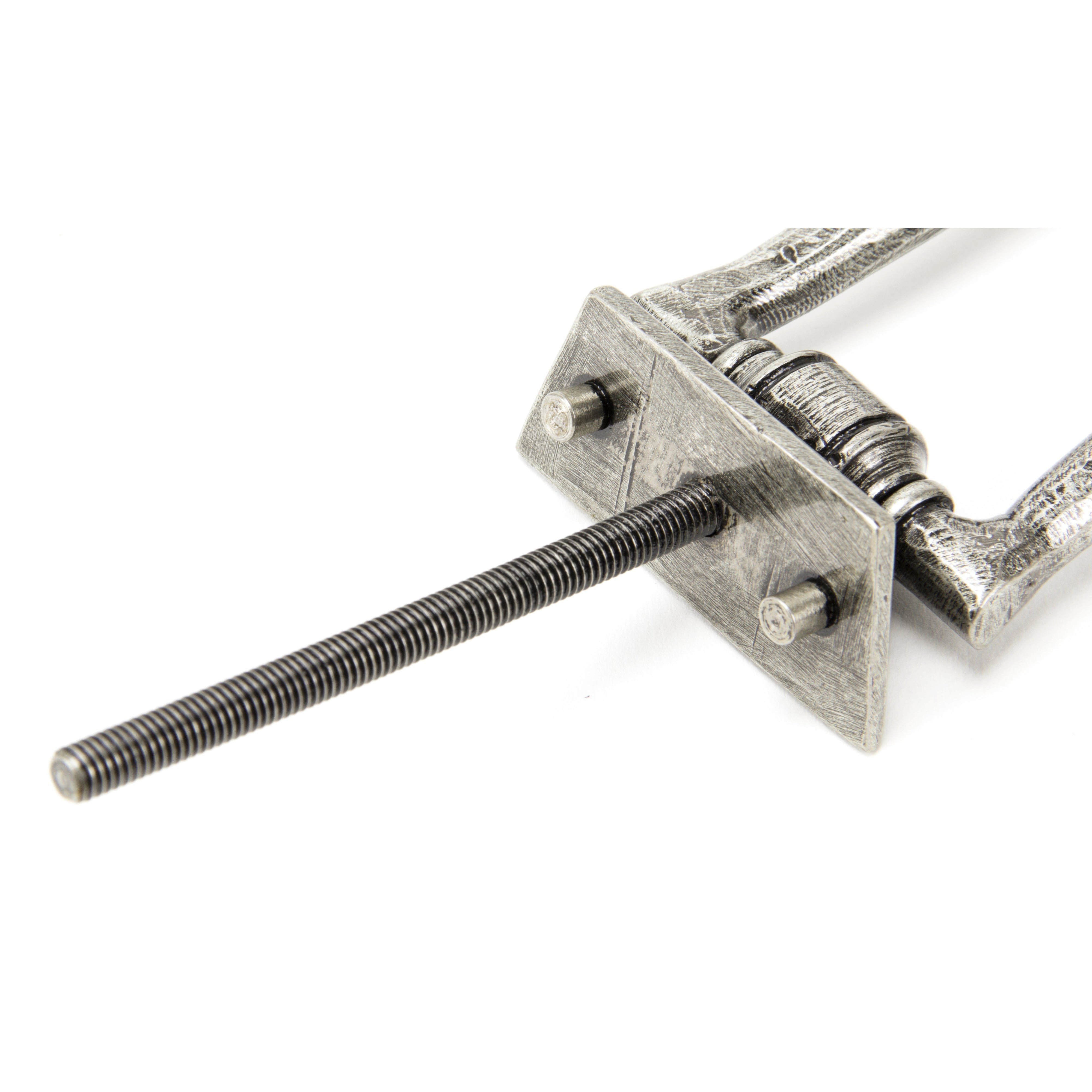 Pewter Slimline Art Deco Door Knocker | From The Anvil-Bolt-Through Door Knockers-Yester Home