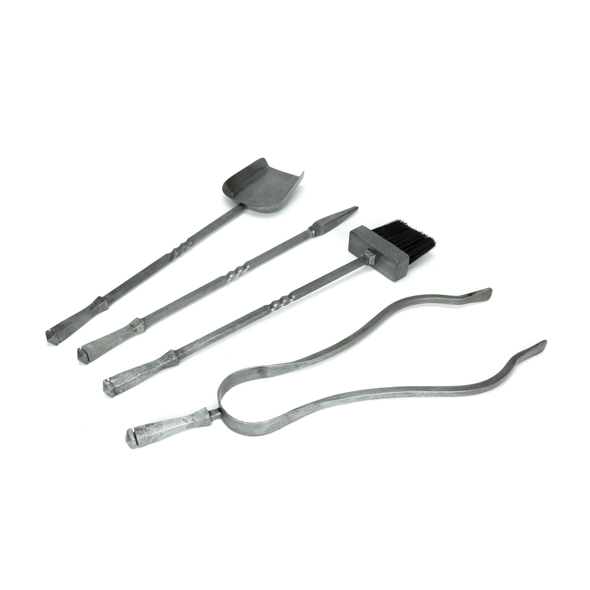 Pewter Spiral Companion Set - Avon Tools | From The Anvil - Fire Companion Set - From The Anvil - Yester Home