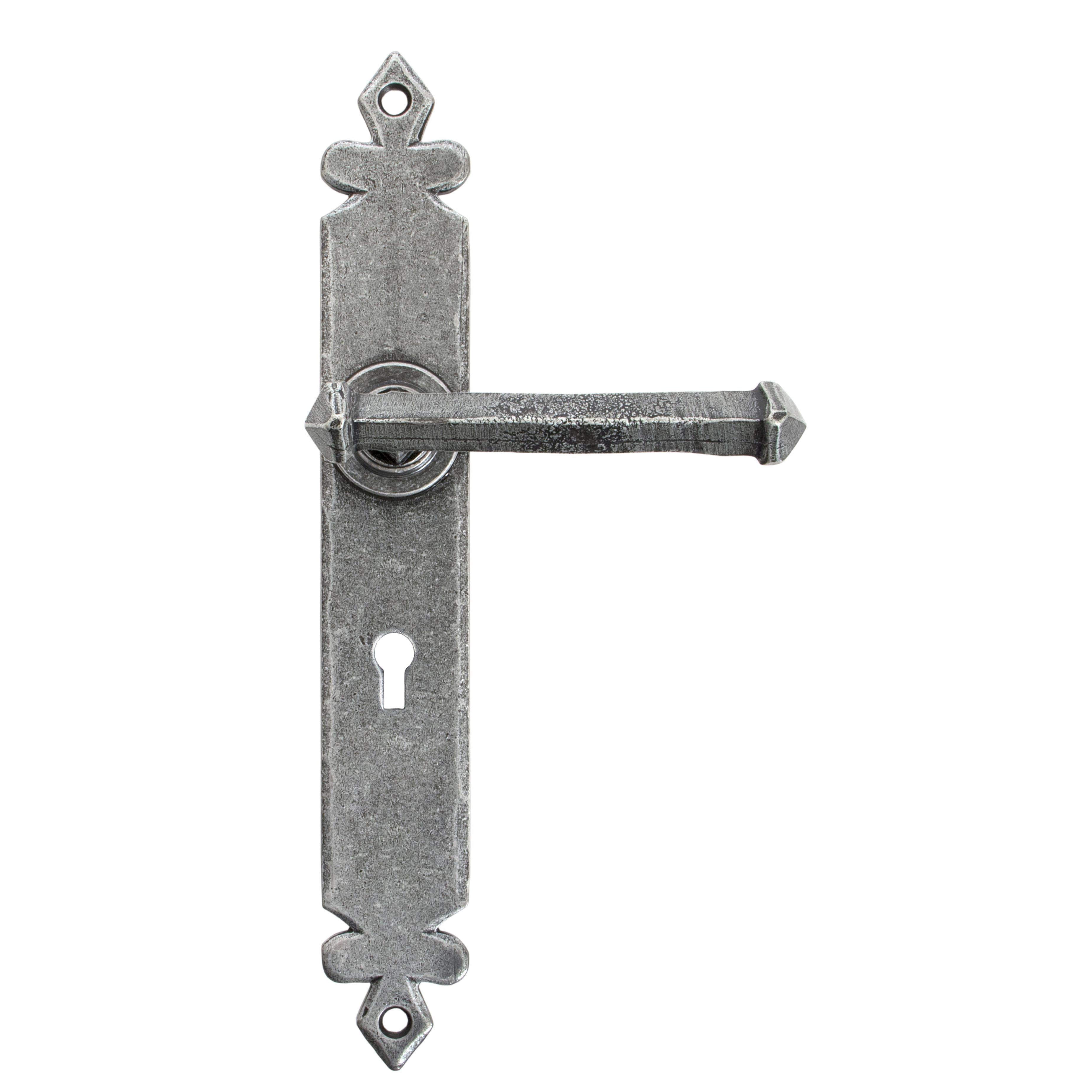Pewter Tudor Lever Lock Set | From The Anvil - Lever Lock - From The Anvil - Yester Home