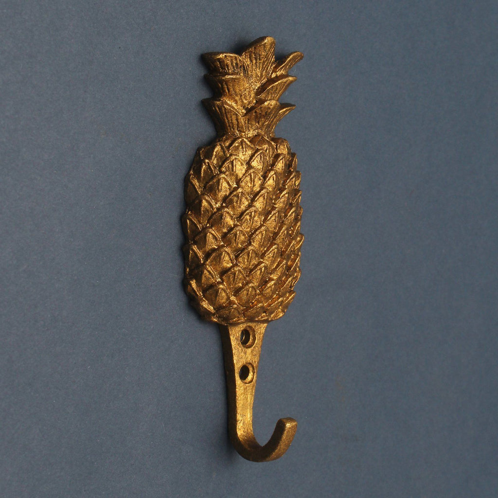 Pineapple Gold Hook-Coat Hooks-Yester Home