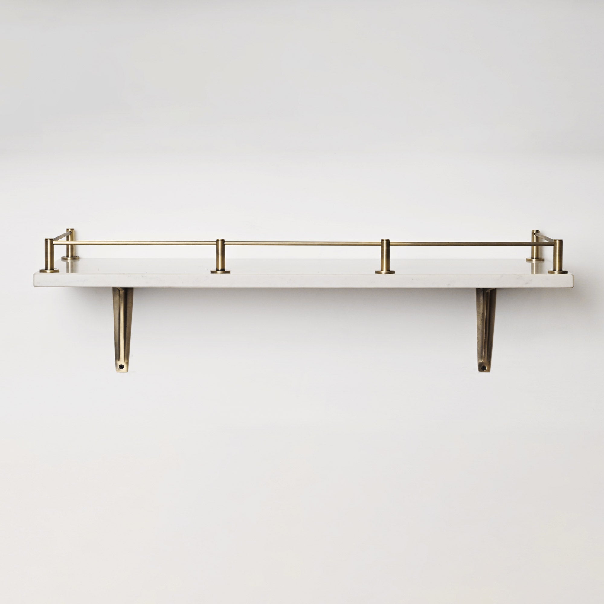 Round Bar Gallery Shelf Rail | Aged Brushed Brass - Gallery Rails - Yester Home - Yester Home