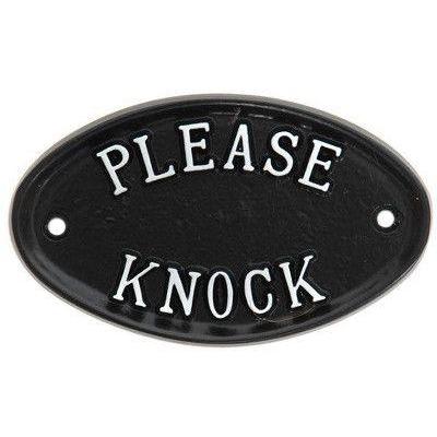 Please Knock Door Sign-Front Door Signs-Yester Home
