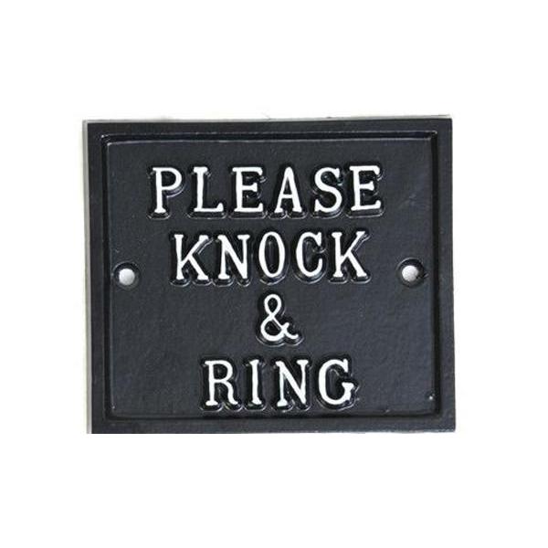 Please Knock & Ring Sign-Front Door Signs-Yester Home