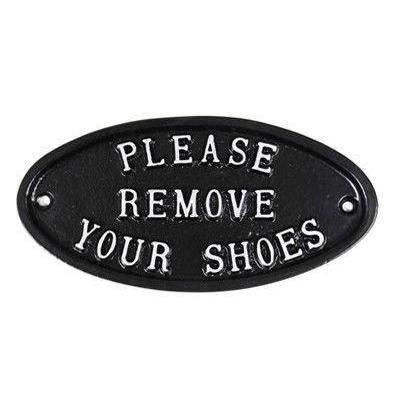 Please Remove Your Shoes Sign-Front Door Signs-Yester Home