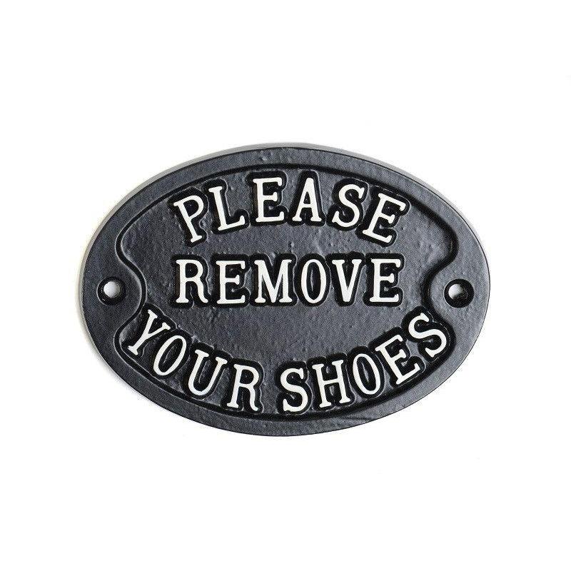 Please Remove Your Shoes Sign-Front Door Signs-Yester Home