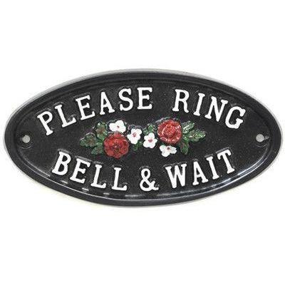 Please Ring Bell & Wait Sign-Front Door Signs-Yester Home