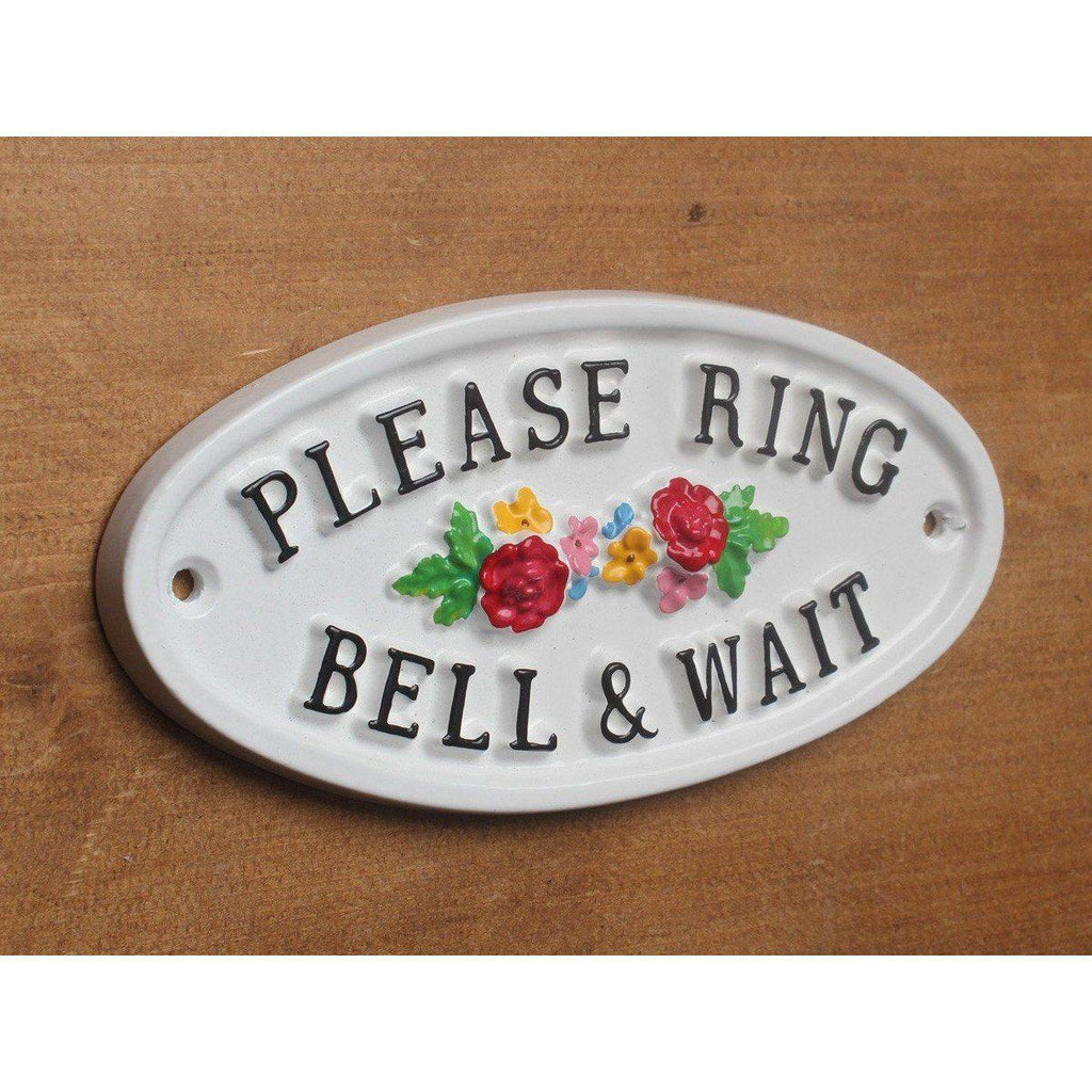 Please Ring Bell & Wait Sign-Front Door Signs-Yester Home