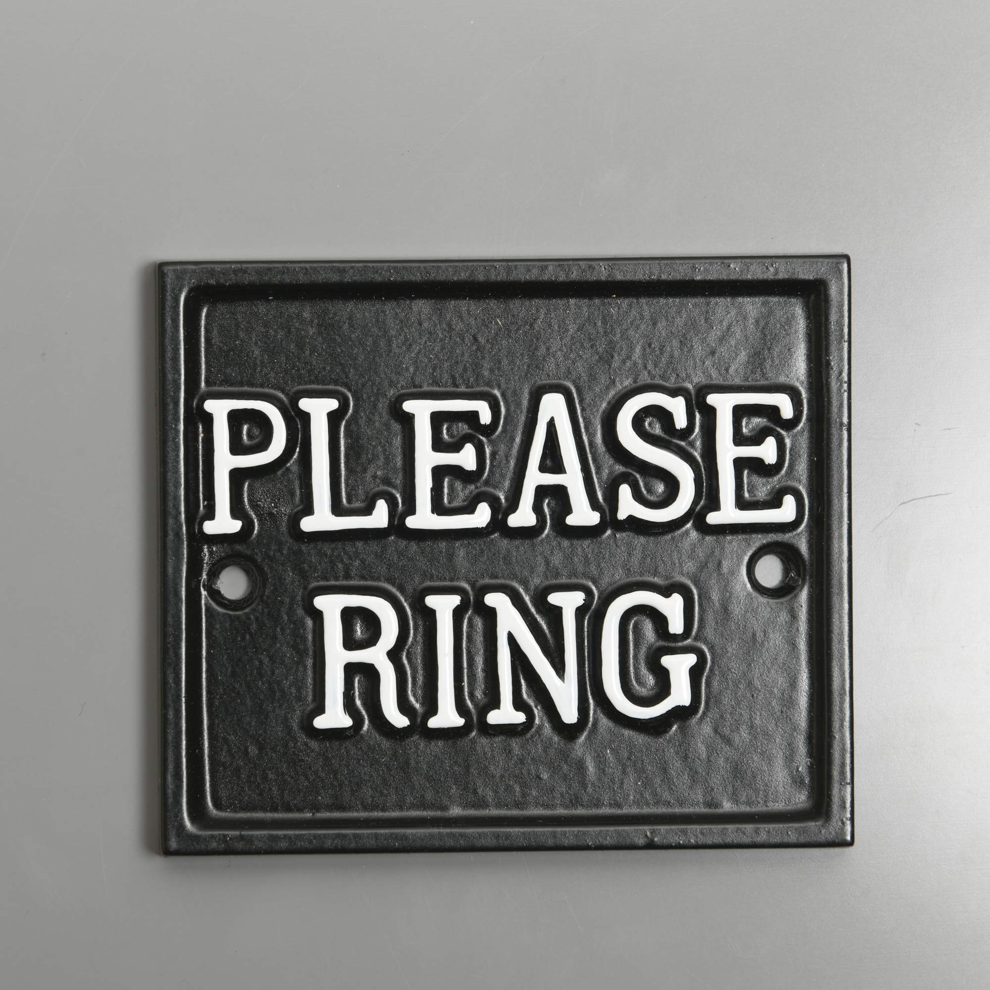 Please Ring Square Sign-Front Door Signs-Yester Home