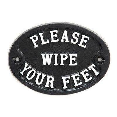 Please Wipe Your Feet Sign-Front Door Signs-Yester Home