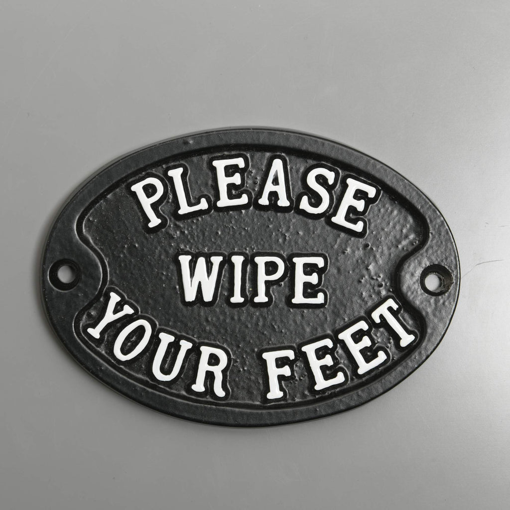 Please Wipe Your Feet Sign-Front Door Signs-Yester Home