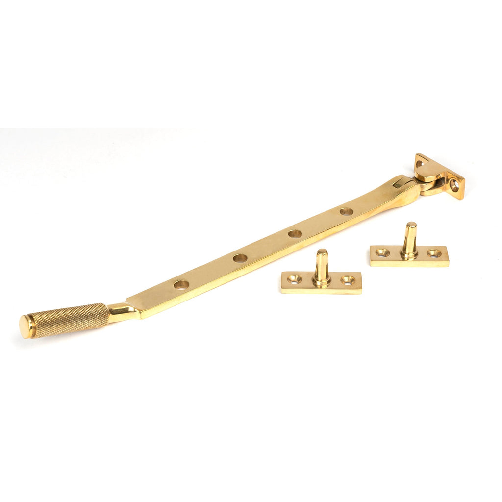 Polished Brass 10" Brompton Stay | From The Anvil-Stays-Yester Home