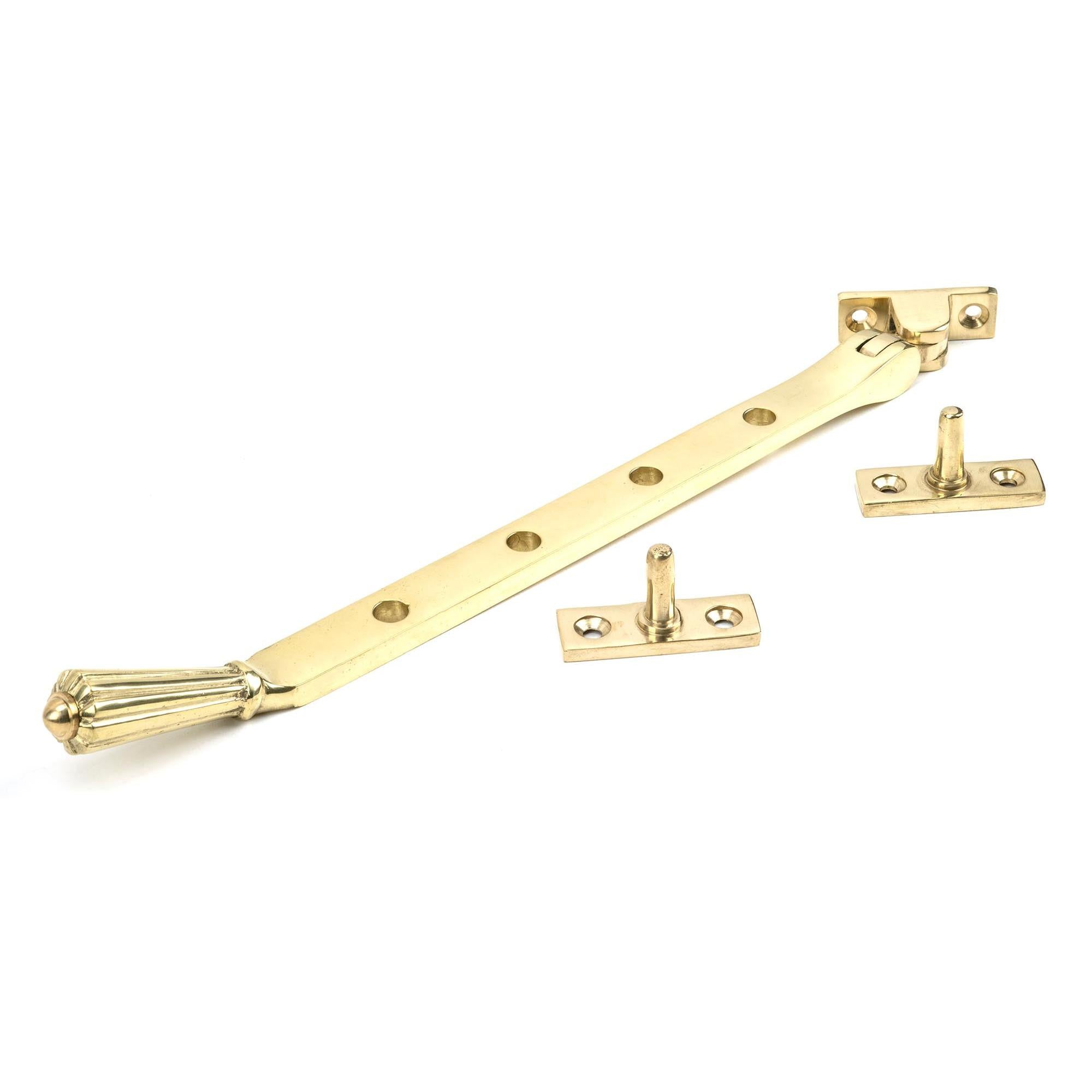 Polished Brass 10" Hinton Stay | From The Anvil - Stays - From The Anvil - Yester Home