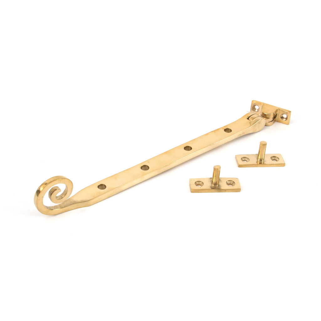 Polished Brass 10" Monkeytail Stay | From The Anvil-Stays-Yester Home