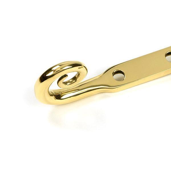 Polished Brass 10" Monkeytail Stay (Steel Window) - Stays - From The Anvil - Yester Home