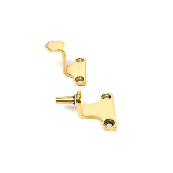 Polished Brass 10" Monkeytail Stay (Steel Window) - Stays - From The Anvil - Yester Home