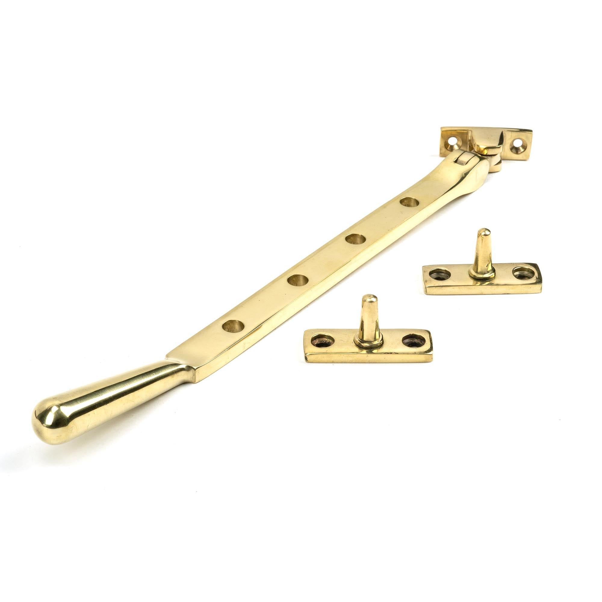 Polished Brass 10" Newbury Stay | From The Anvil - Stays - From The Anvil - Yester Home