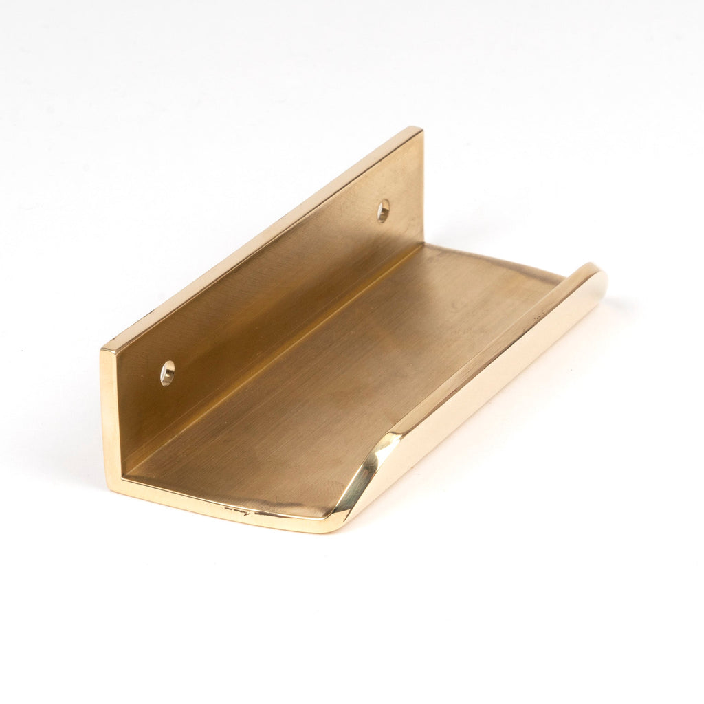 Polished Brass 100mm Moore Edge Pull | From The Anvil-Cabinet Pulls-Yester Home