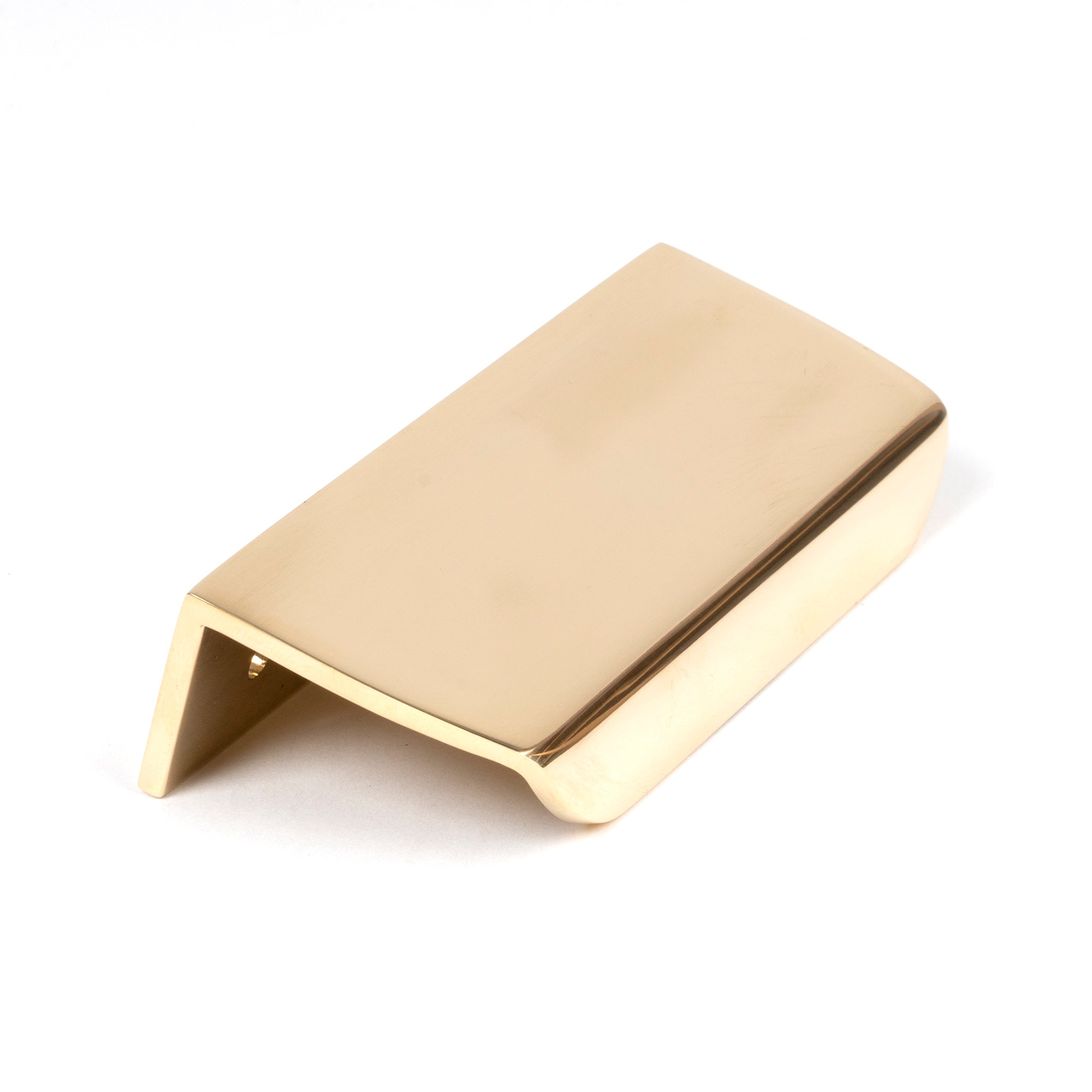 Polished Brass 100mm Moore Edge Pull | From The Anvil - Cabinet Pulls - From The Anvil - Yester Home