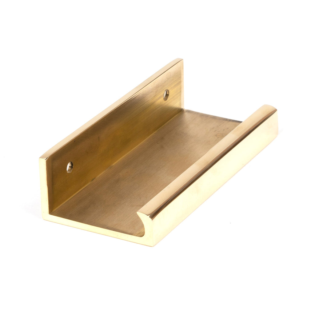 Polished Brass 100mm Plain Edge Pull | From The Anvil-Cabinet Pulls-Yester Home