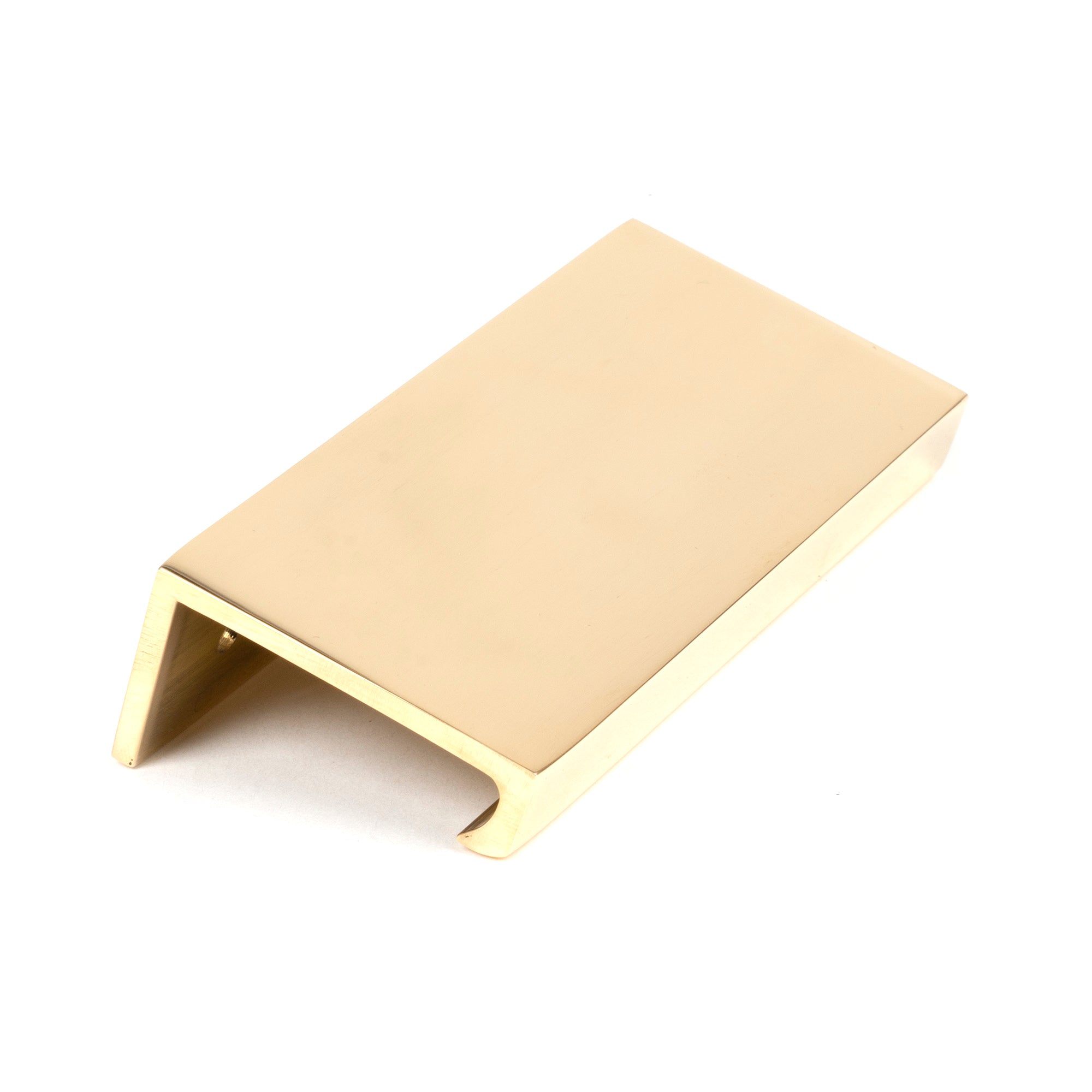 Polished Brass 100mm Plain Edge Pull | From The Anvil-Cabinet Pulls-Yester Home
