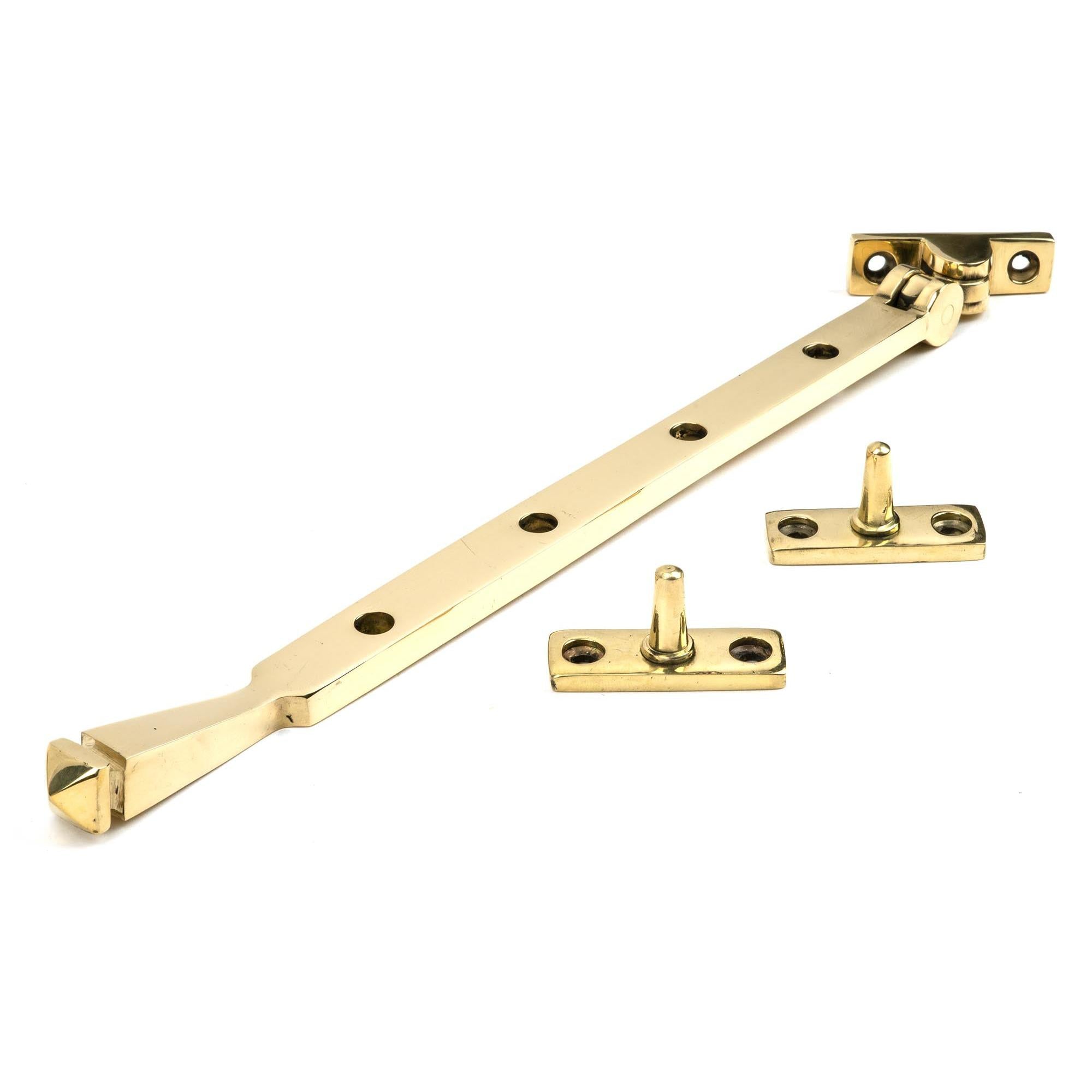 Polished Brass 12" Avon Stay | From The Anvil - Stays - From The Anvil - Yester Home