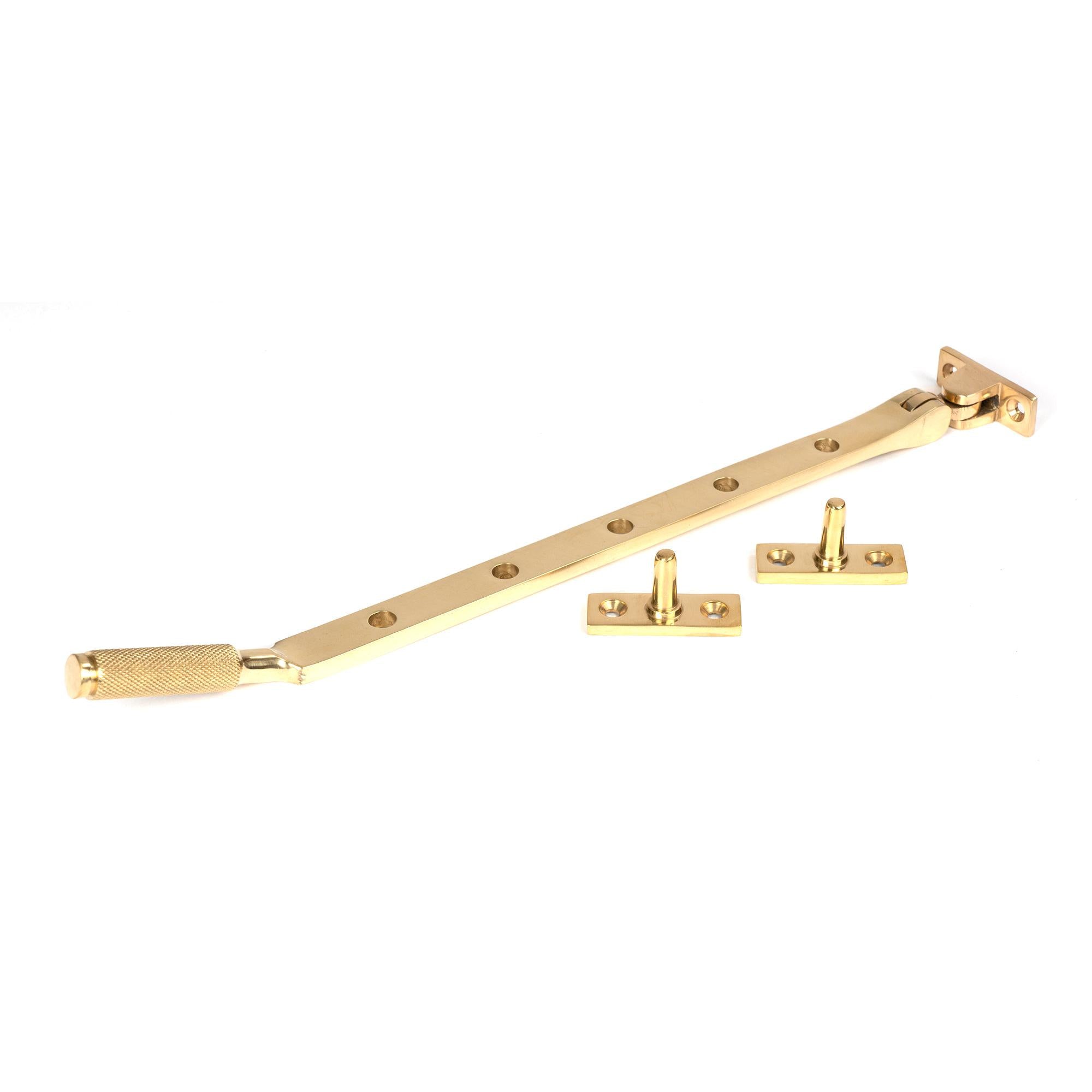 Polished Brass 12" Brompton Stay | From The Anvil - Stays - From The Anvil - Yester Home