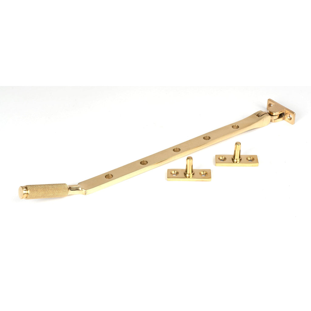 Polished Brass 12" Brompton Stay | From The Anvil-Stays-Yester Home
