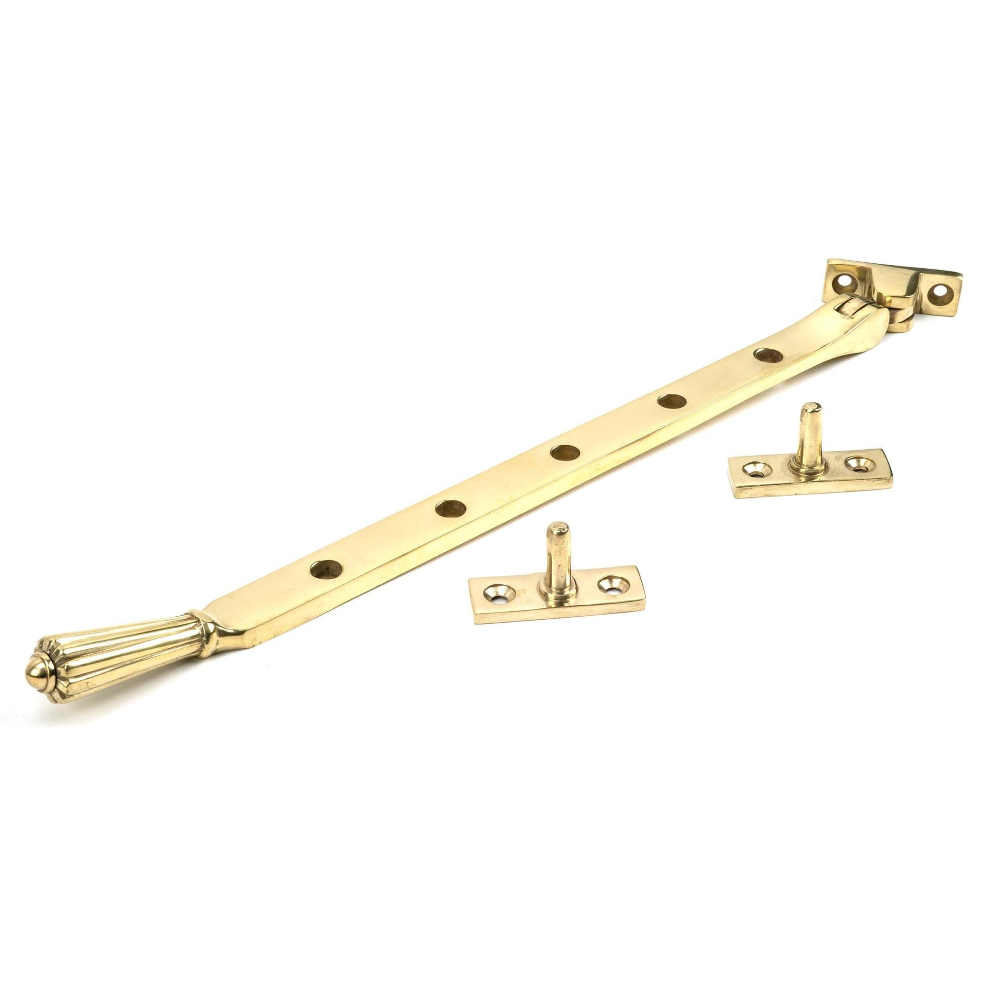 Polished Brass 12" Hinton Stay | From The Anvil - Stays - From The Anvil - Yester Home