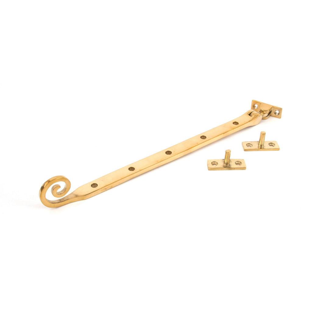 Polished Brass 12" Monkeytail Stay | From The Anvil-Stays-Yester Home
