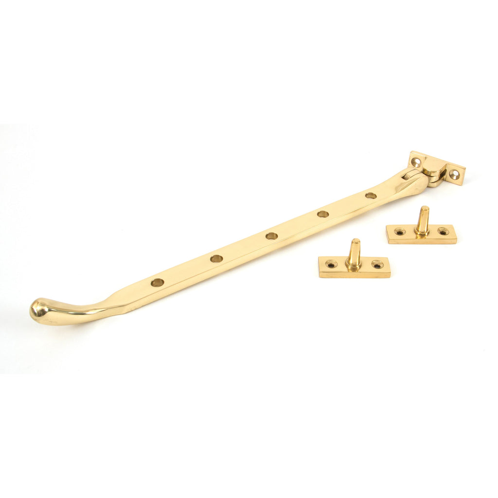 Polished Brass 12" Peardrop Stay | From The Anvil-Stays-Yester Home