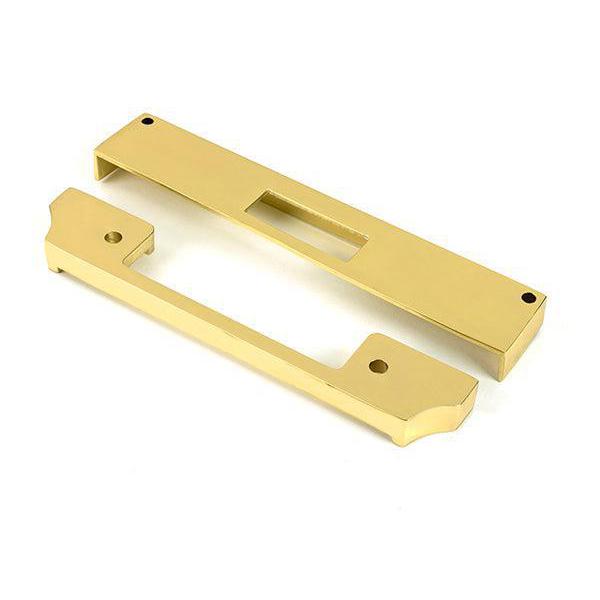 Polished Brass ½" Rebate Kit for Euro Dead Lock - Deadlocks & Deadbolts - From The Anvil - Yester Home