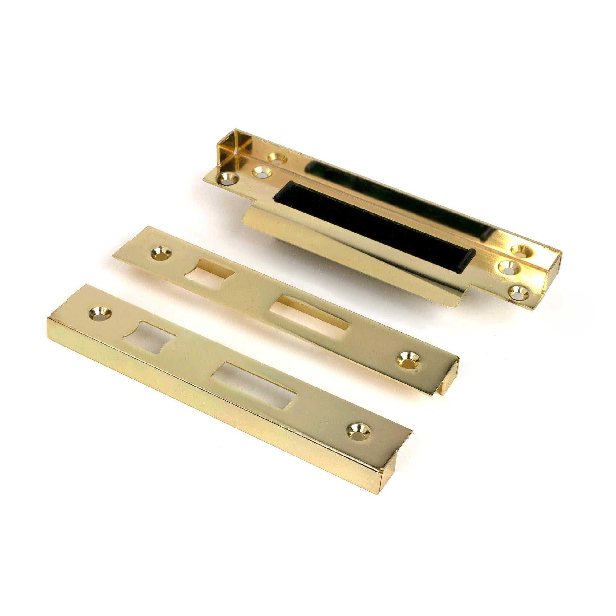 Polished Brass ½" Rebate Kit for Sash Lock - Sash Locks - From The Anvil - Yester Home