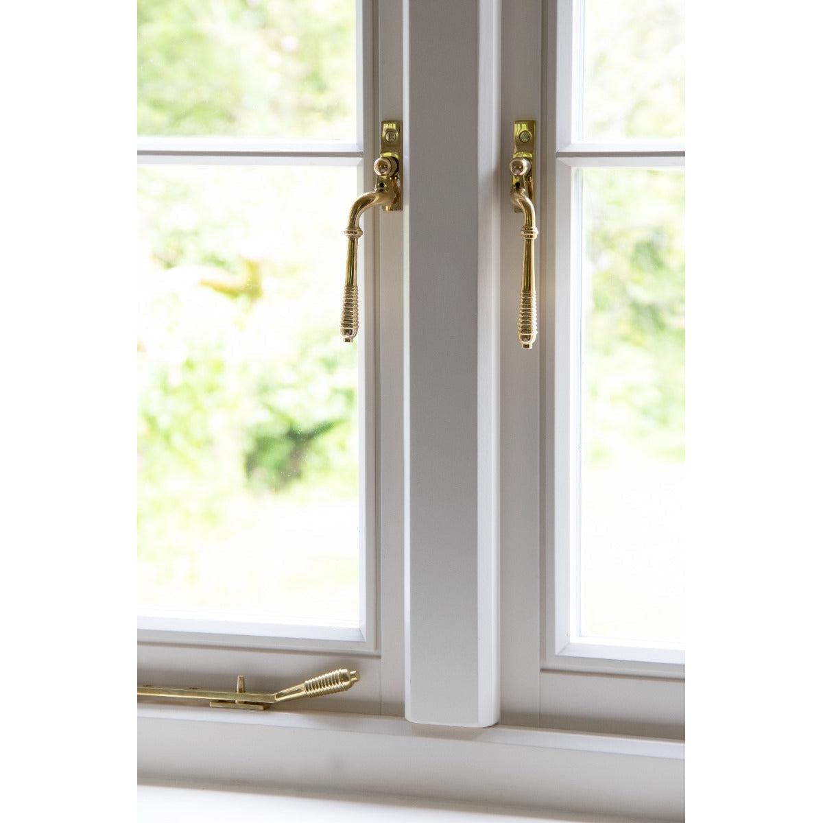 Polished Brass 12" Reeded Stay | From The Anvil-Stays-Yester Home