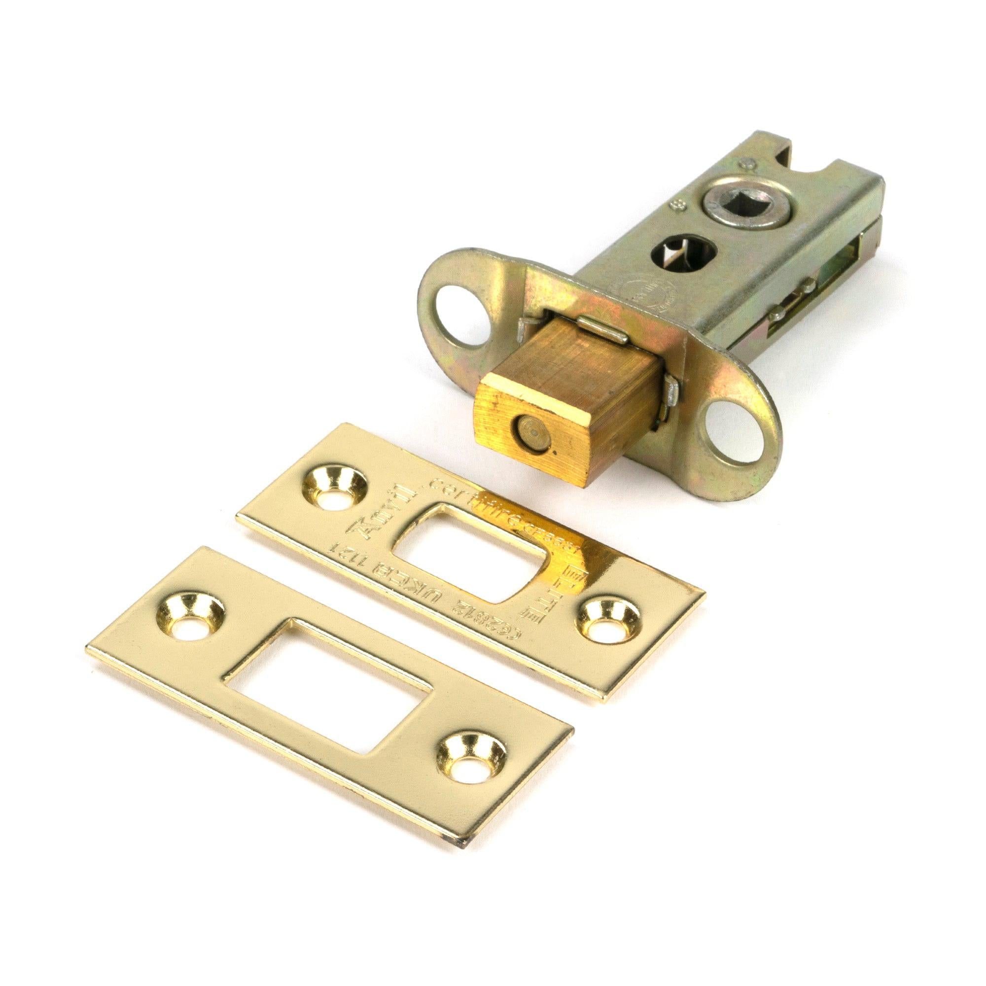 Polished Brass 2½" Heavy Duty Tubular Deadbolt - Deadlocks & Deadbolts - From The Anvil - Yester Home