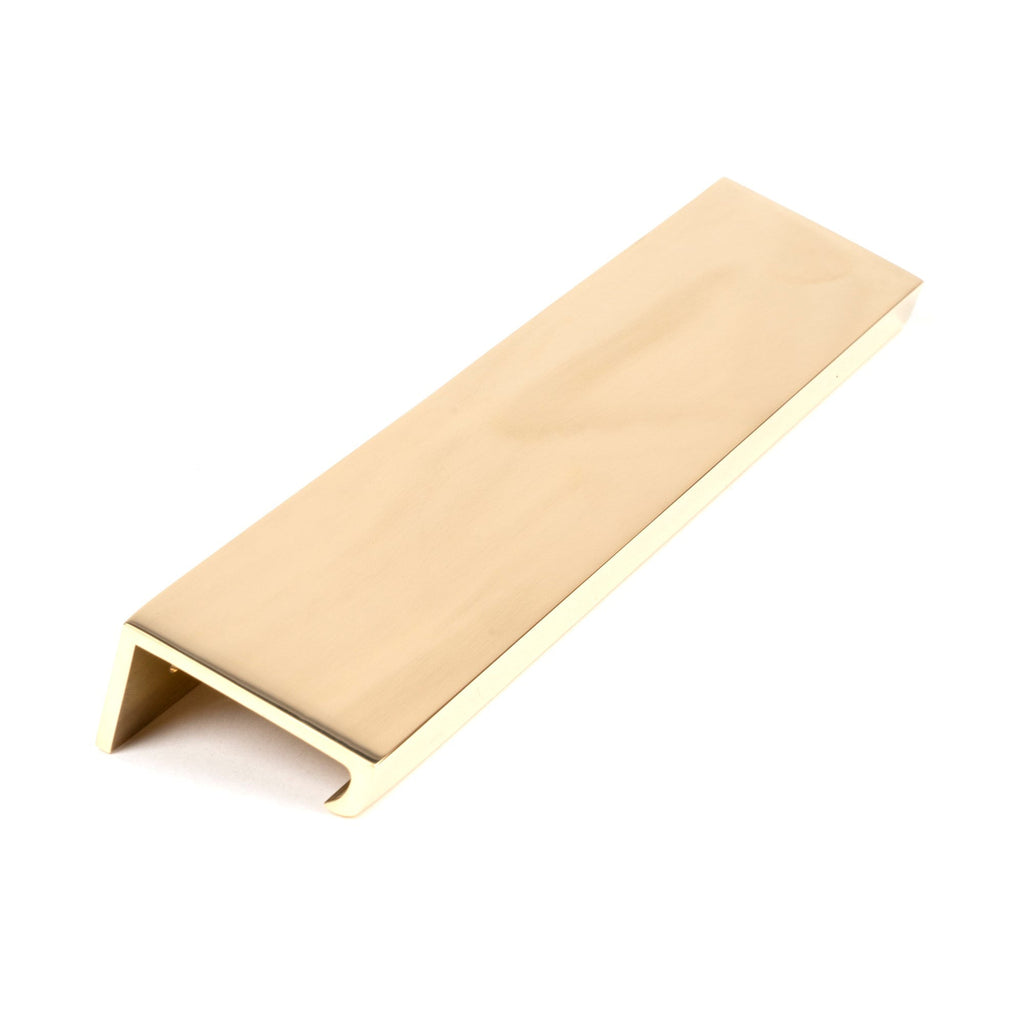 Polished Brass 200mm Plain Edge Pull | From The Anvil-Cabinet Pulls-Yester Home