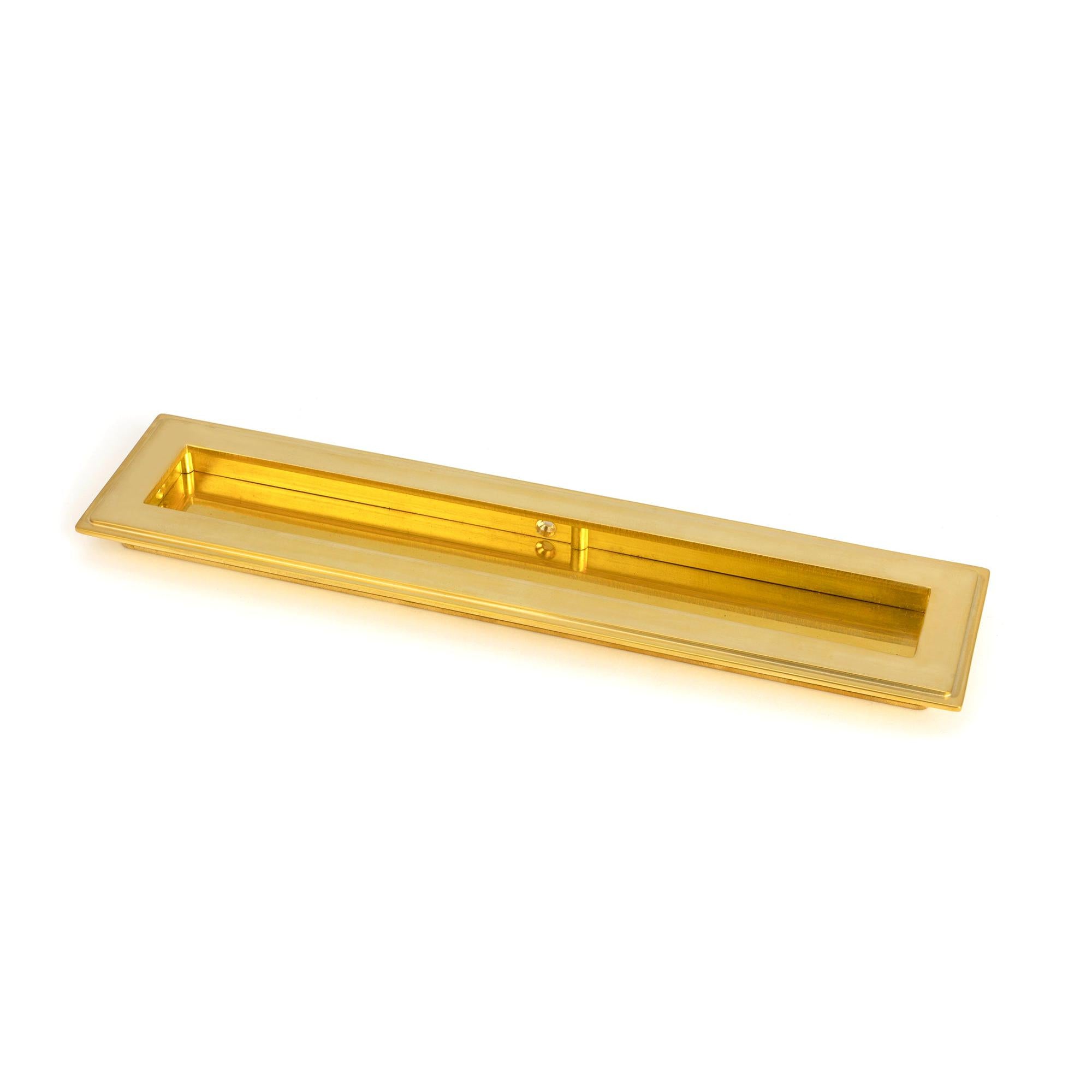 Polished Brass 250mm Art Deco Rectangular Pull | From The Anvil - Cabinet Pulls - From The Anvil - Yester Home