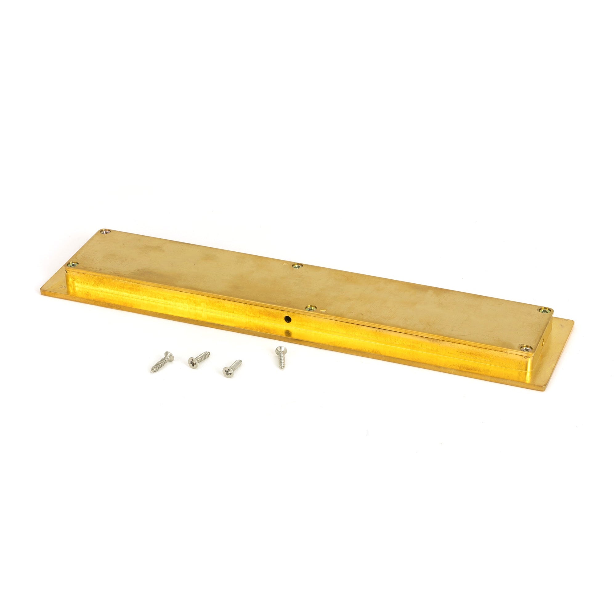 Polished Brass 250mm Plain Rectangular Pull | From The Anvil-Cabinet Pulls-Yester Home