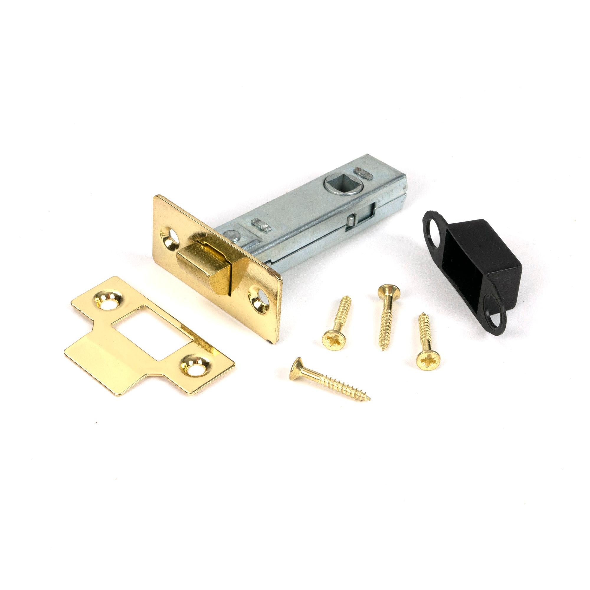 Polished Brass 3" Tubular Mortice Latch - Latches - From The Anvil - Yester Home