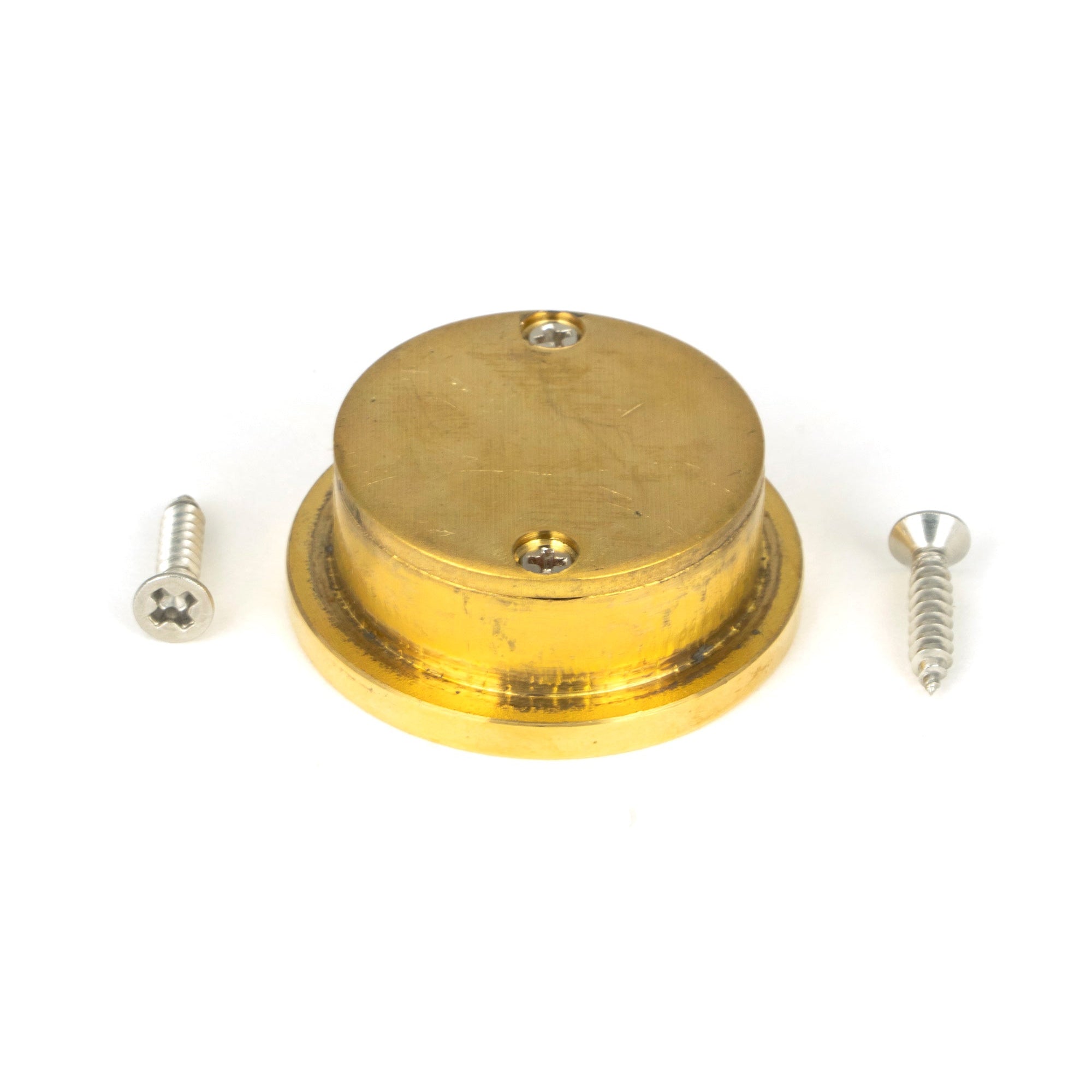 Polished Brass 34mm Round Finger Edge Pull | From The Anvil-Cabinet Pulls-Yester Home