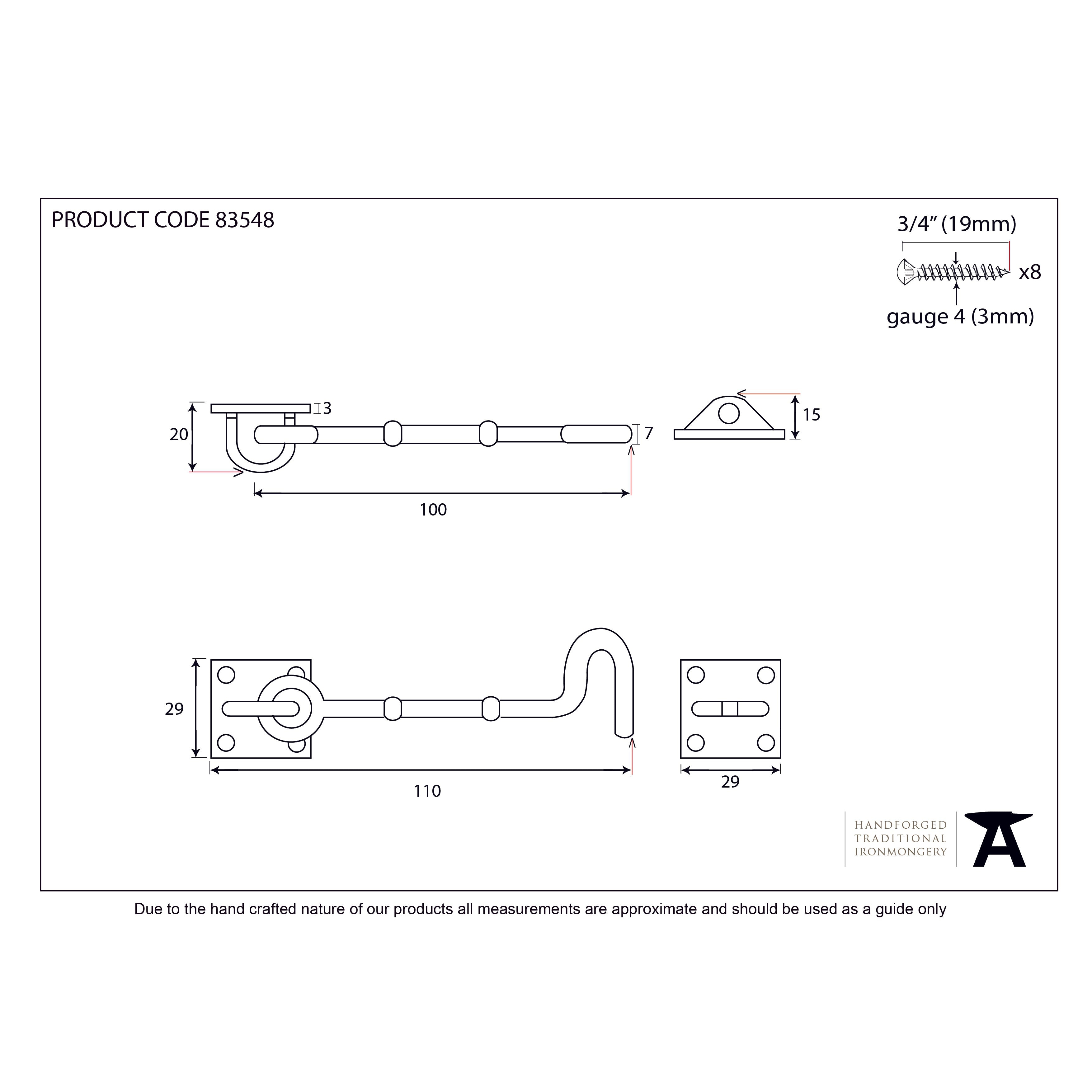 Polished Brass 4" Cabin Hook | From The Anvil-Cabin Hooks-Yester Home