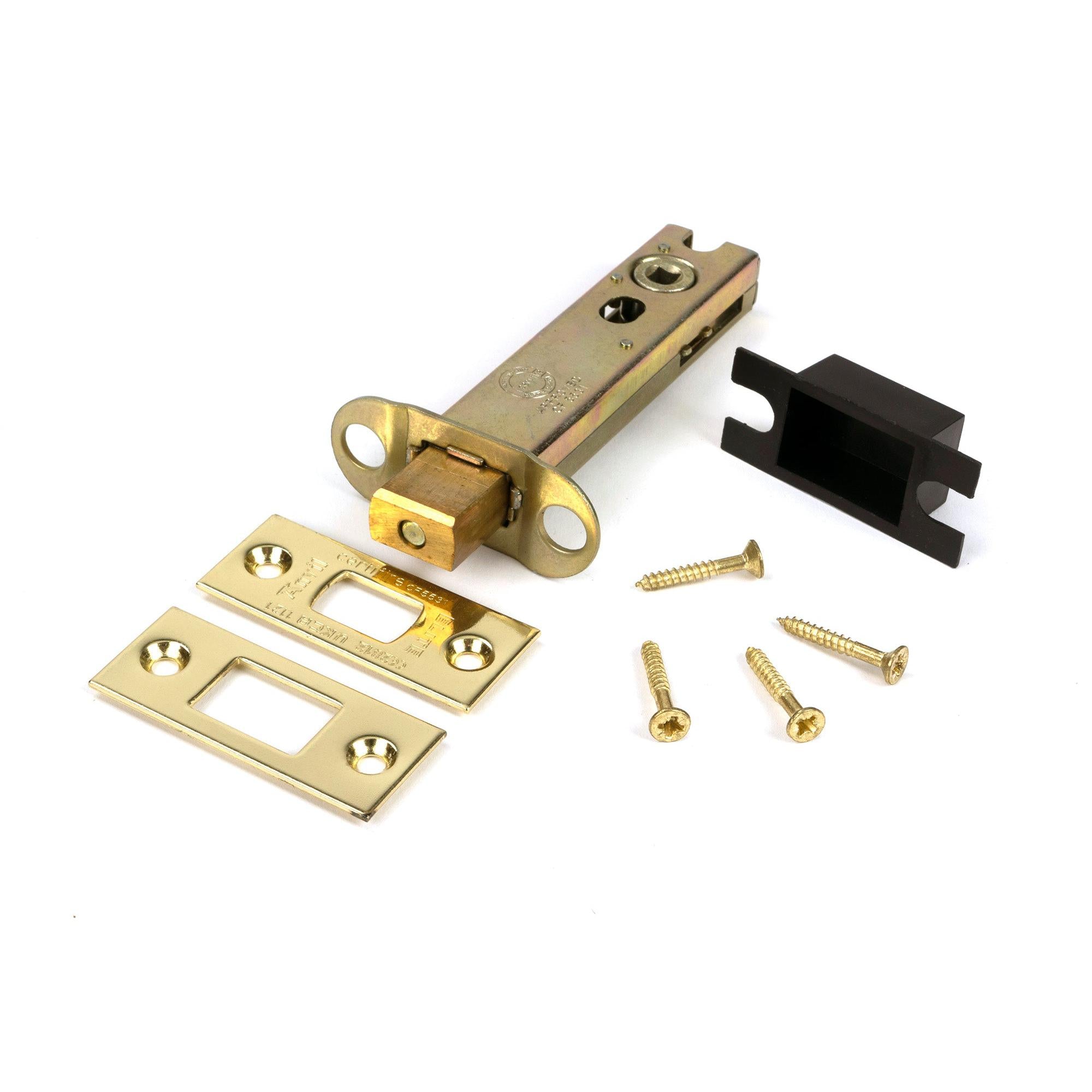 Polished Brass 4" Heavy Duty Tubular Deadbolt - Deadlocks & Deadbolts - From The Anvil - Yester Home