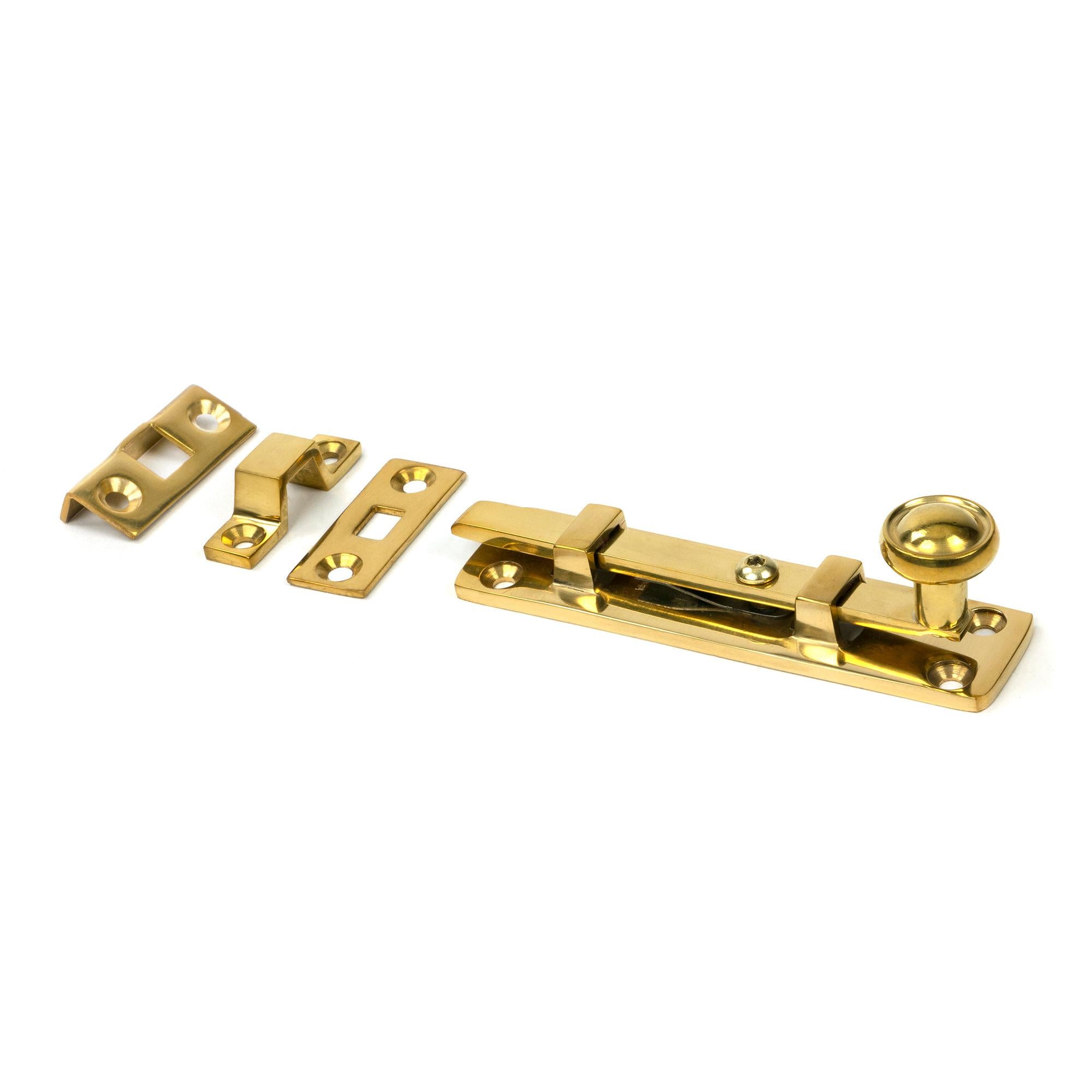 Polished Brass 4" Universal Bolt | From The Anvil - Bolts - From The Anvil - Yester Home