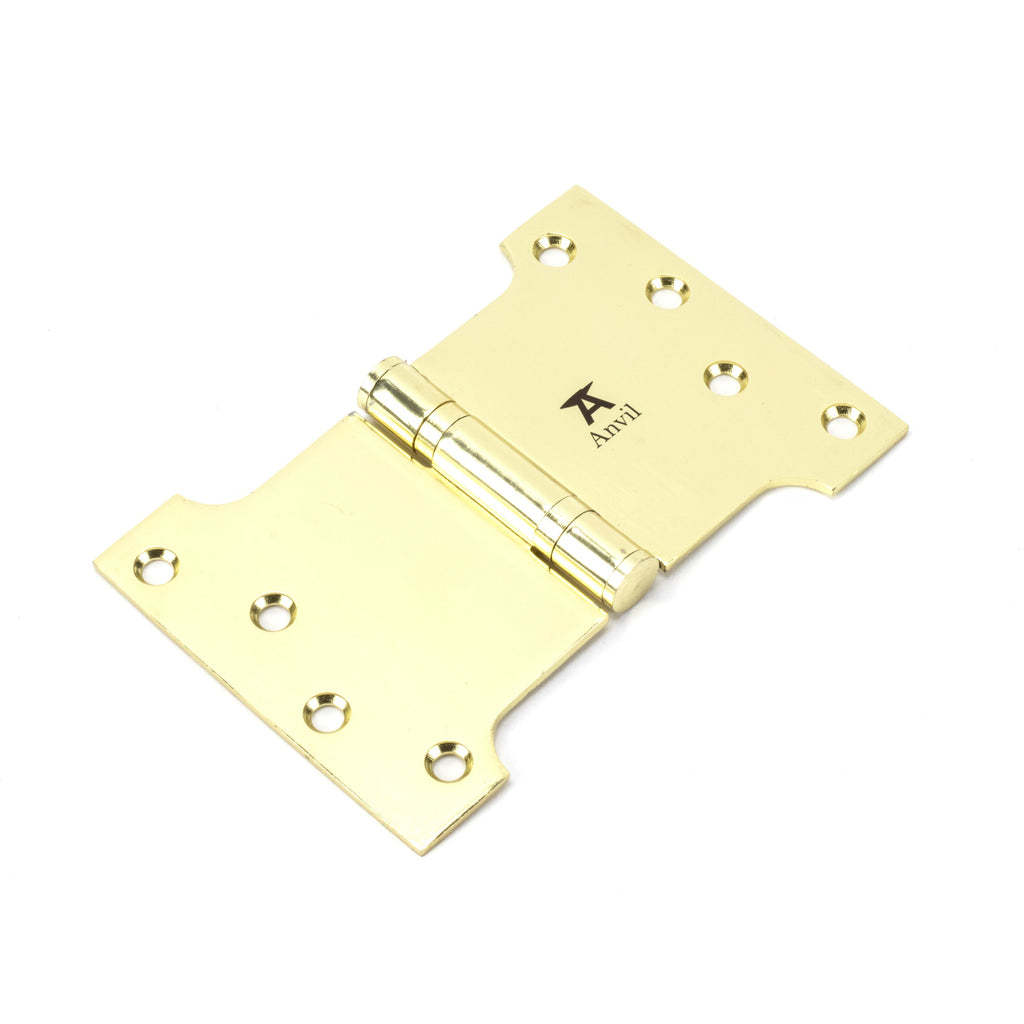 Polished Brass 4" x 4" x 6" Parliament Hinge (pair) ss | From The Anvil-Parliament Hinges-Yester Home