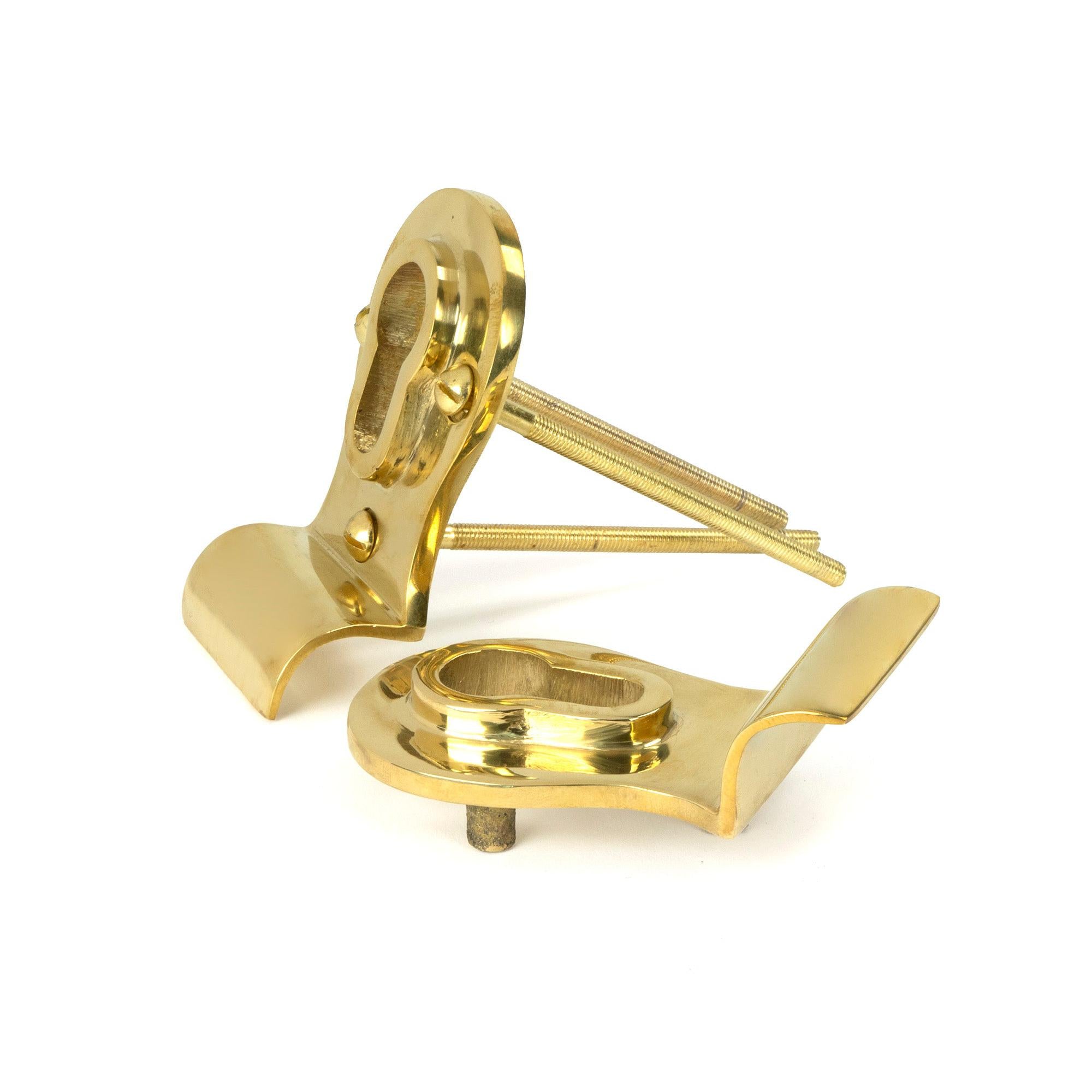Polished Brass 50mm Euro Door Pull (Back to Back fixings) | From The Anvil - Euro Pulls - From The Anvil - Yester Home