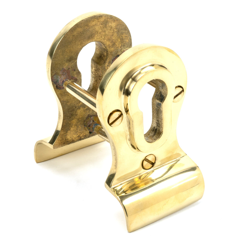 Polished Brass 50mm Euro Door Pull (Back to Back fixings) | From The Anvil-Euro Pulls-Yester Home