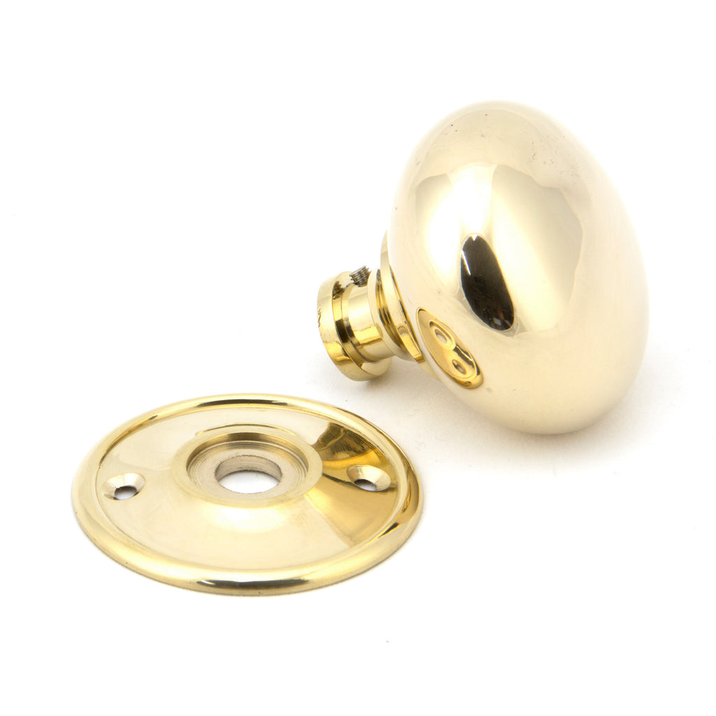Polished Brass 57mm Mushroom Mortice/Rim Knob Set | From The Anvil-Mortice Knobs-Yester Home