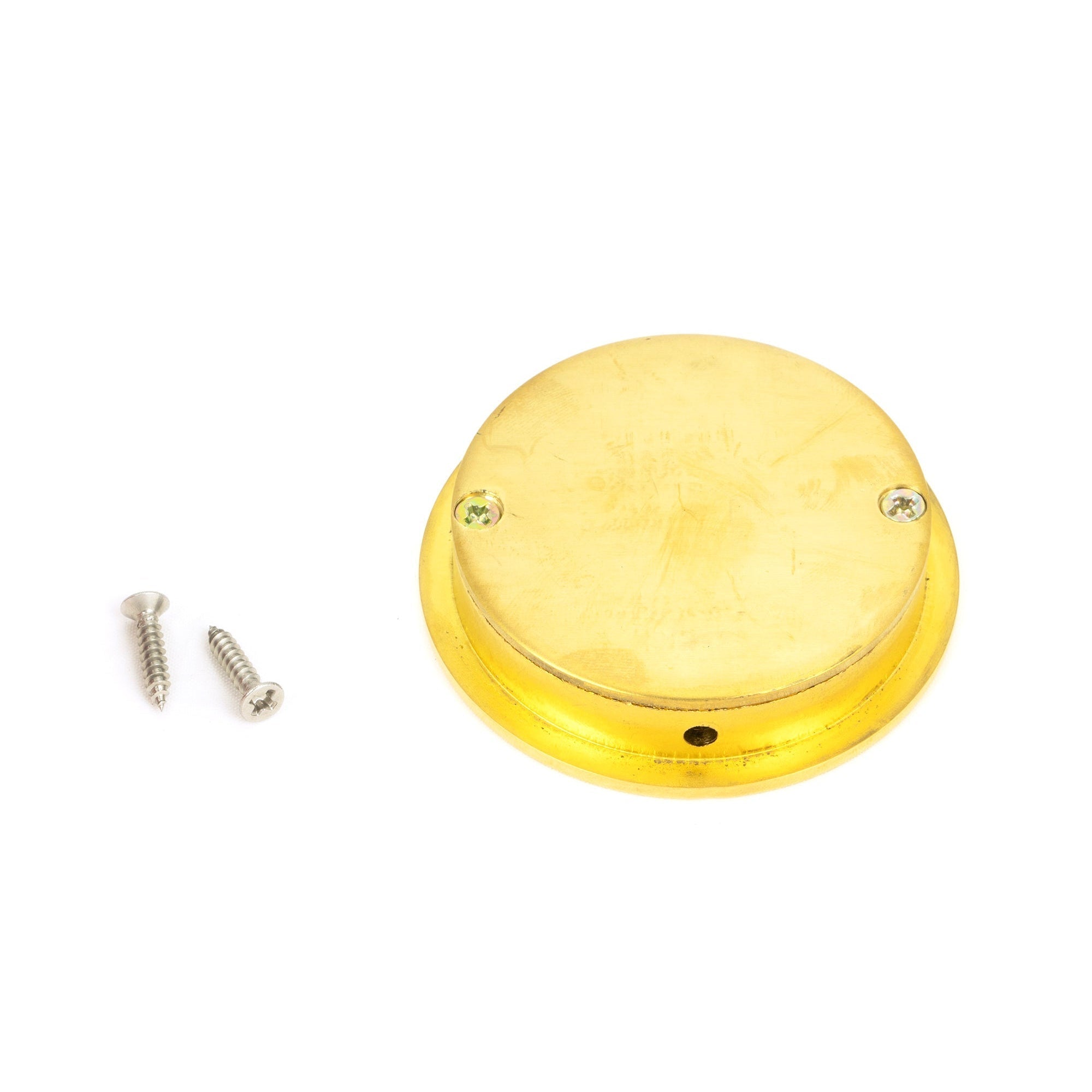 Polished Brass 60mm Plain Round Pull | From The Anvil-Cabinet Pulls-Yester Home