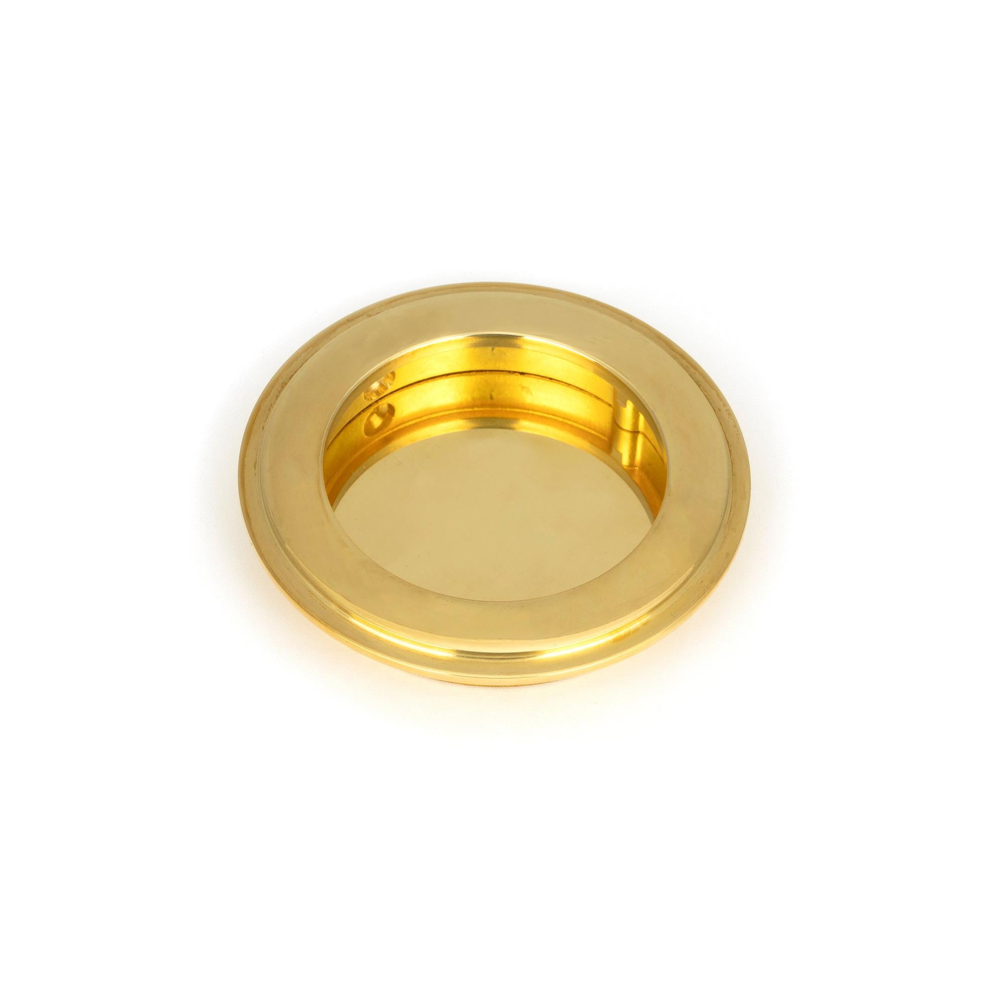 Polished Brass 75mm Art Deco Round Pull | From The Anvil - Cabinet Pulls - From The Anvil - Yester Home