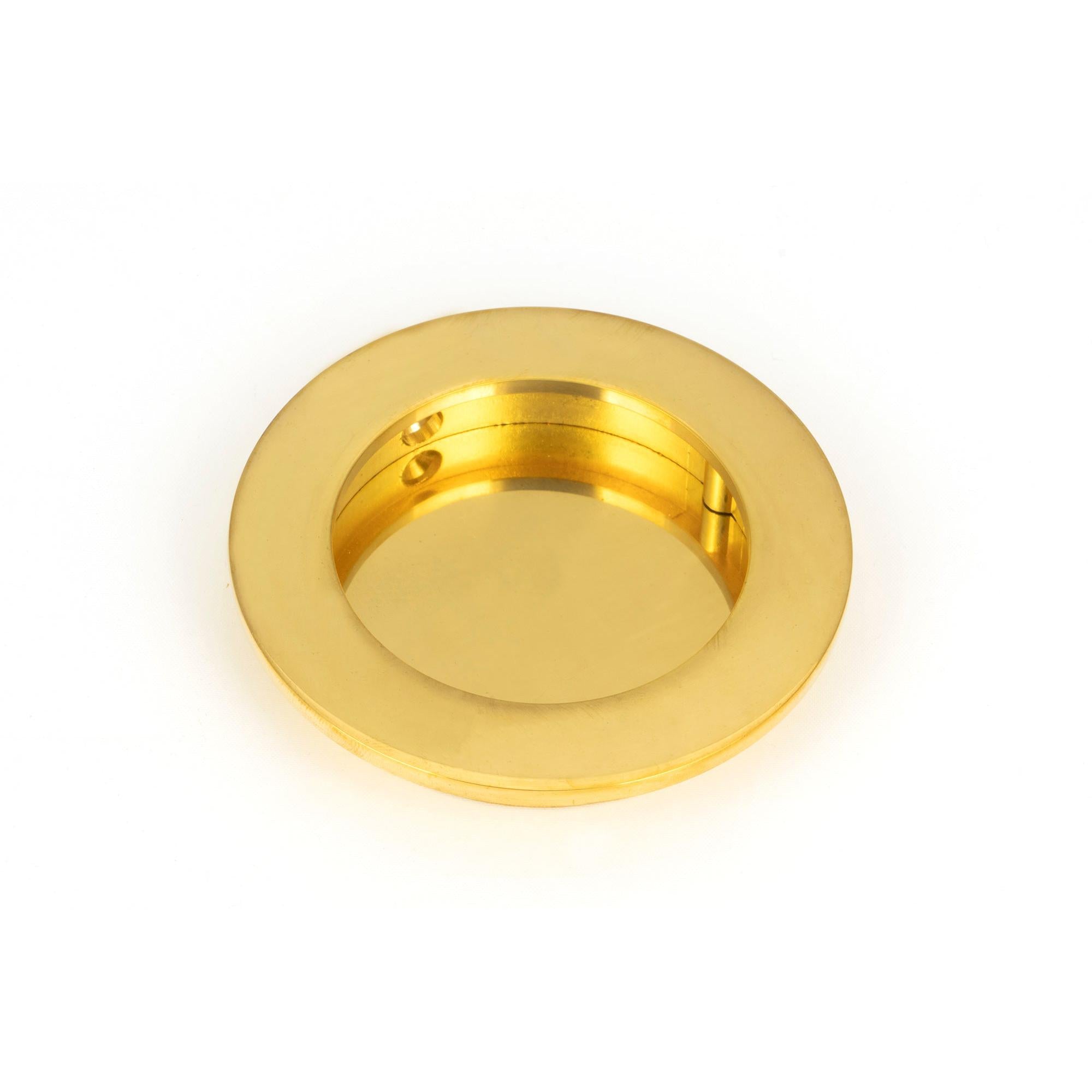 Polished Brass 75mm Plain Round Pull | From The Anvil - Cabinet Pulls - From The Anvil - Yester Home
